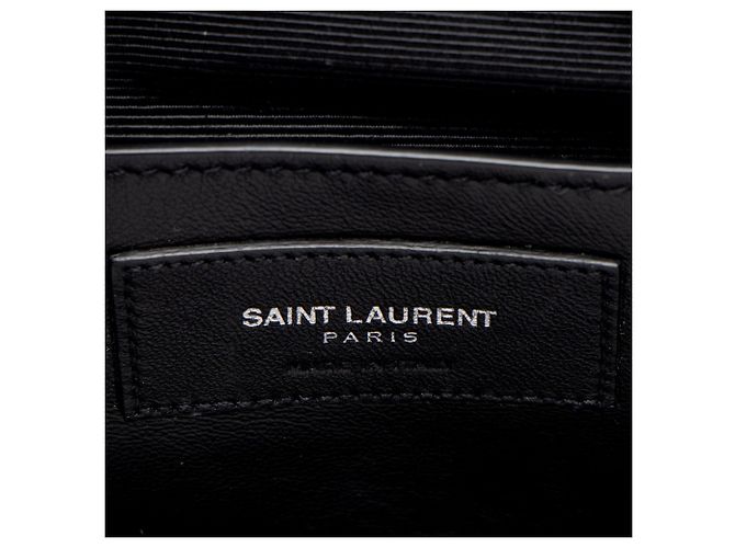 Borsa a tracolla Saint Laurent Matelasse Calfskin Monogram College Large Grigio - vista 8