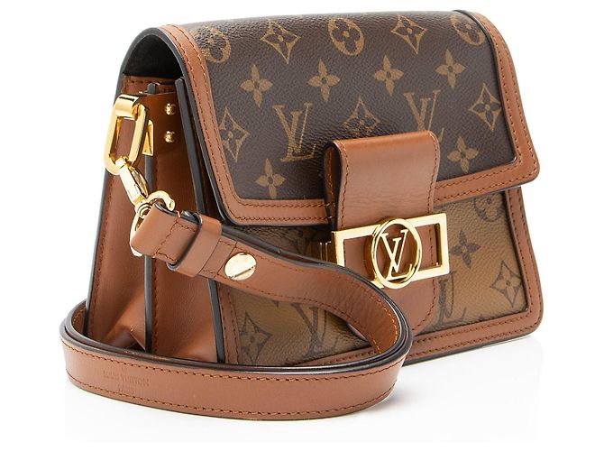 Borsa a Spalla Mini Dauphine in Monogramma Inverso Louis Vuitton Marrone - vista 2