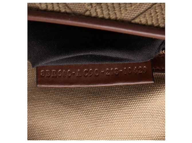 Fendi FF Bestickte Canvas Baguette Schultertasche Braun Beige - Ansicht 6