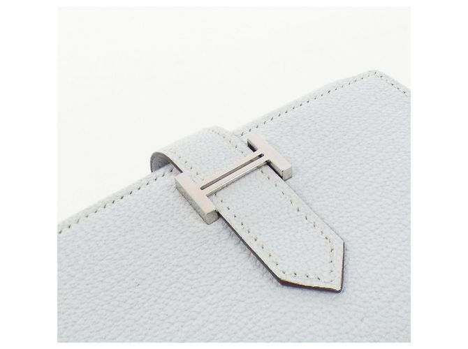 Cartera Hermès Béarn en cabra Azul - vista 6