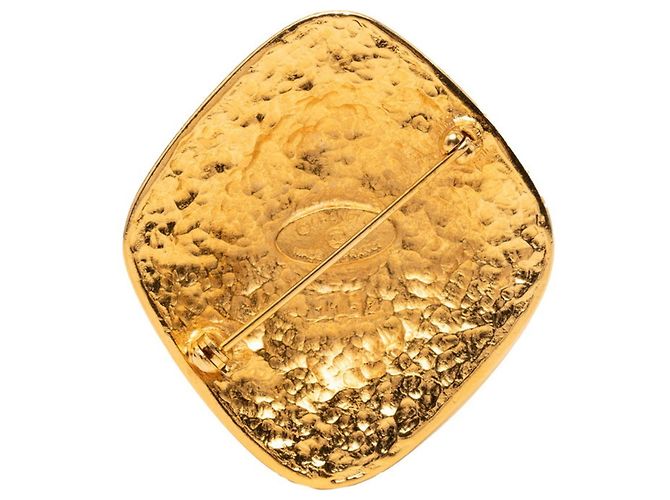 Timeless Spilla vintage placcata in oro Chanel Coco Mark D'oro - vista 2