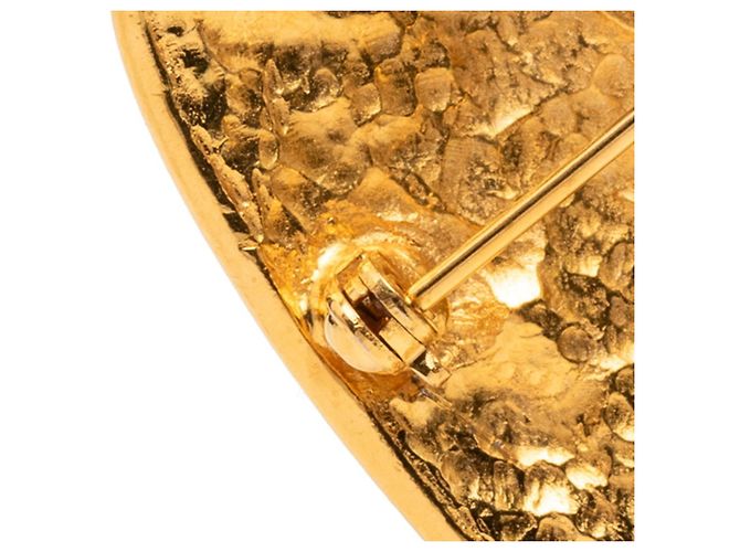 Timeless Spilla vintage placcata in oro Chanel Coco Mark D'oro - vista 5