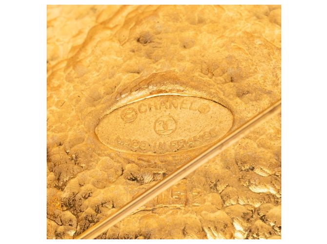 Timeless Spilla vintage placcata in oro Chanel Coco Mark D'oro - vista 7