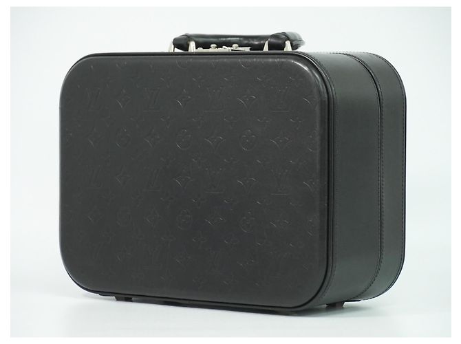 Borsa Valisette Louis Vuitton in pelle Monogram Glace MM Nero - vista 2