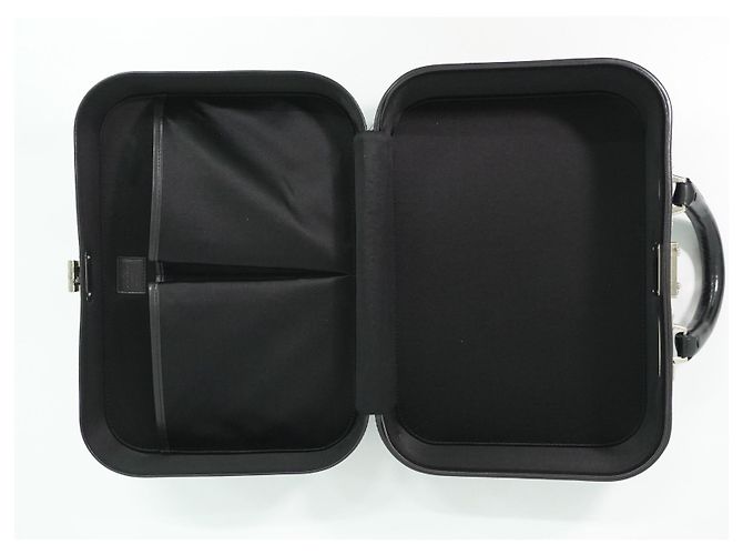 Borsa Valisette Louis Vuitton in pelle Monogram Glace MM Nero - vista 4