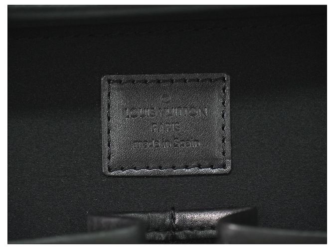 Borsa Valisette Louis Vuitton in pelle Monogram Glace MM Nero - vista 5