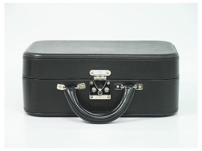Borsa Valisette Louis Vuitton in pelle Monogram Glace MM Nero - vista 7