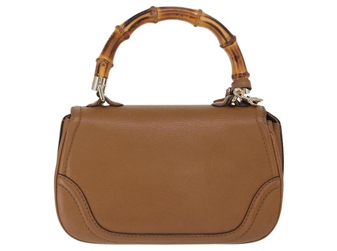 Borsa a Mano Gucci New Bamboo 1921 in Pelle Media Marrone - vista 2