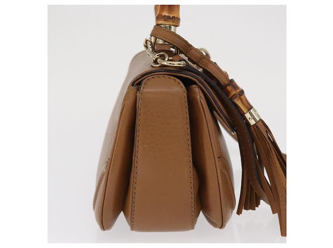 Borsa a Mano Gucci New Bamboo 1921 in Pelle Media Marrone - vista 4