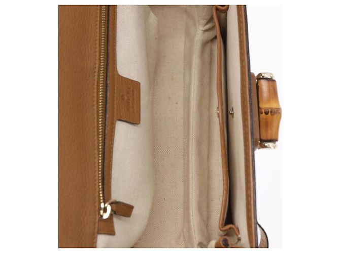 Borsa a Mano Gucci New Bamboo 1921 in Pelle Media Marrone - vista 5