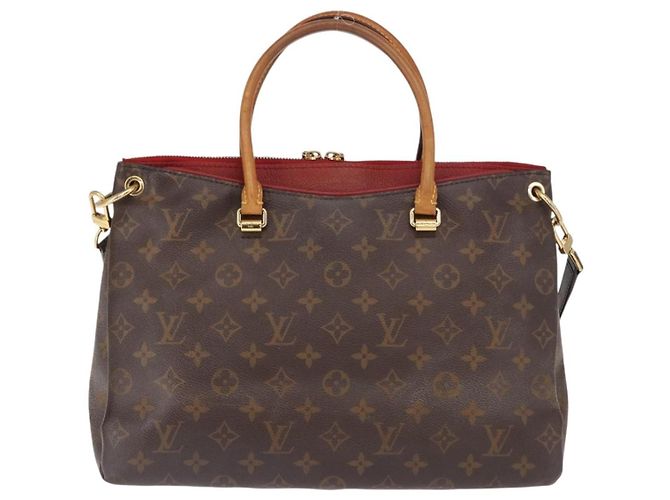 Bolso Pallas de lona Monogram con cuero BB Louis Vuitton Castaño - vista 2