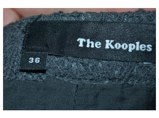 Minifalda The Kooples Gonna de algodón gris - vista 4