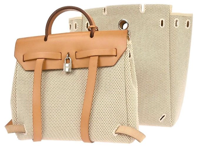 Herbag A Dos Rucksack Groß von Hermès Beige - Ansicht 2