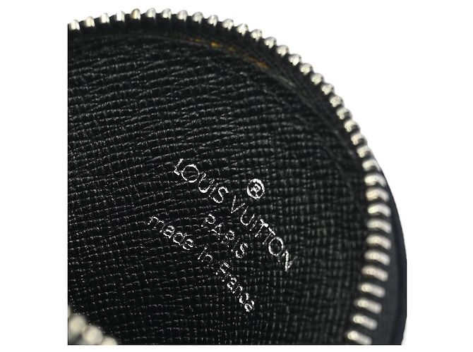 Runder Münzbeutel Louis Vuitton Limitierte Auflage Monogramm Seide Schwarz - Ansicht 5