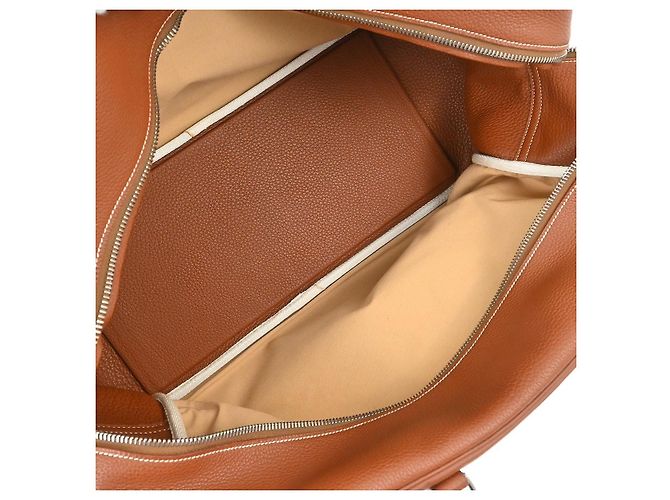 Borsa Plume Hermès Clemence 45 Marrone - vista 3