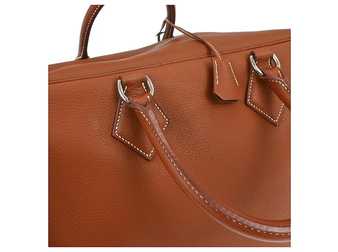 Borsa Plume Hermès Clemence 45 Marrone - vista 6