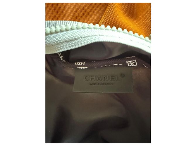 Chanel Coco Mark Sports Line Borsa a Vita Nera Nylon Nero Bianco sporco Monogramma - vista 11