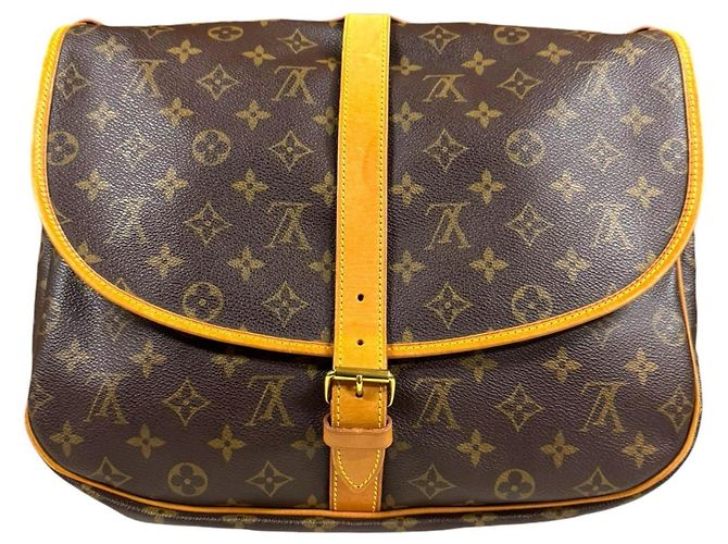 Borsa a Spalla Saumur 35 Monogramma Louis Vuitton Marrone - vista 3