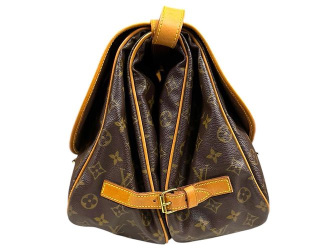 Borsa a Spalla Saumur 35 Monogramma Louis Vuitton Marrone - vista 4