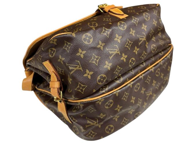 Borsa a Spalla Saumur 35 Monogramma Louis Vuitton Marrone - vista 6