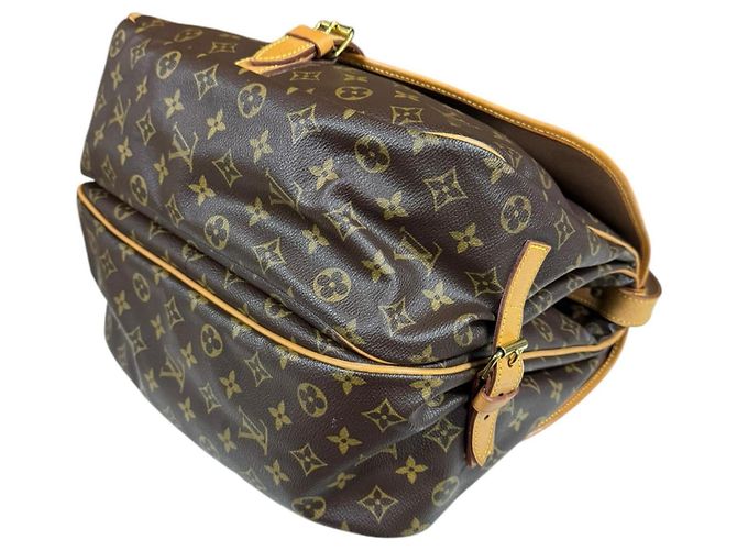Borsa a Spalla Saumur 35 Monogramma Louis Vuitton Marrone - vista 7