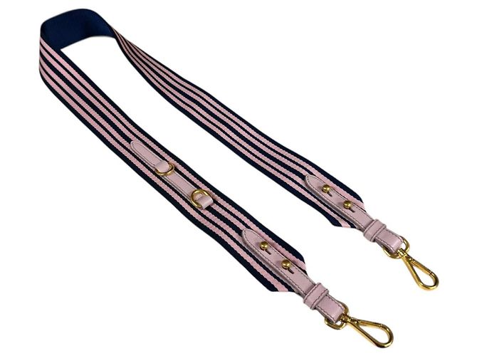 Borsa a Spalla Prada Canapa Tote SS Rosa Bianco - vista 14