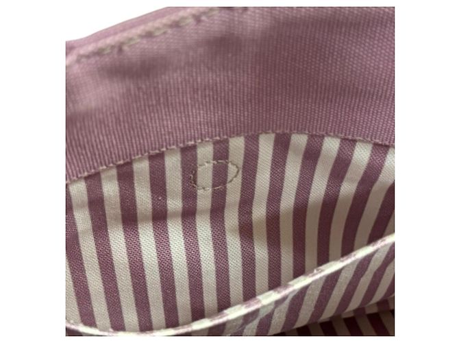 Borsa a Spalla Prada Canapa Tote SS Rosa Bianco - vista 7