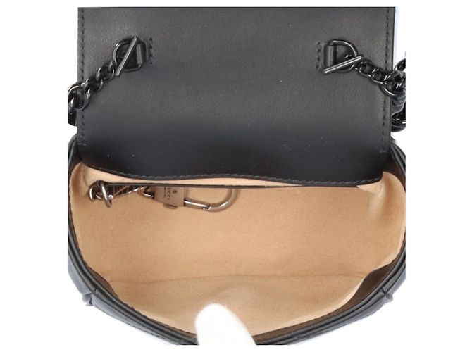 Borsa a Spalla Gucci Mini Pochette GG Marmont Nero - vista 8