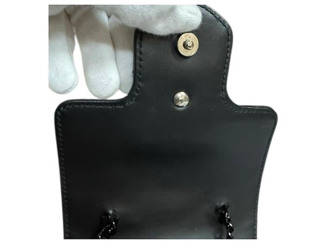 Borsa a Spalla Gucci Mini Pochette GG Marmont Nero - vista 9