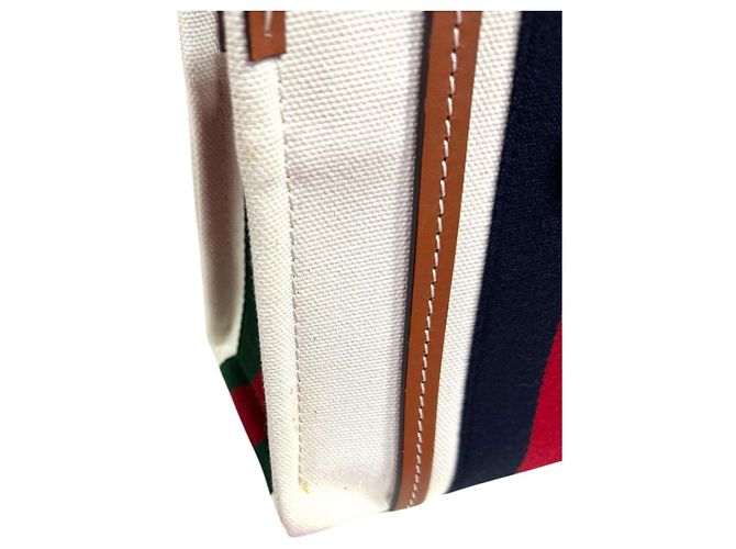 Borsa Tote Mini Interlocking G di Gucci Bianco Rosso Blu navy - vista 14