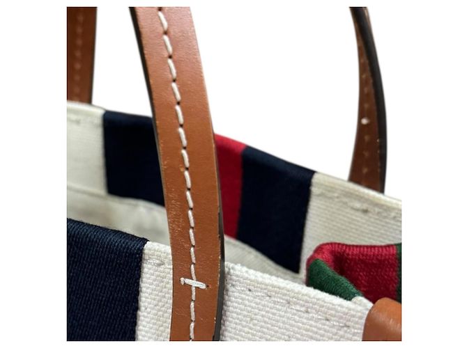 Borsa Tote Mini Interlocking G di Gucci Bianco Rosso Blu navy - vista 17
