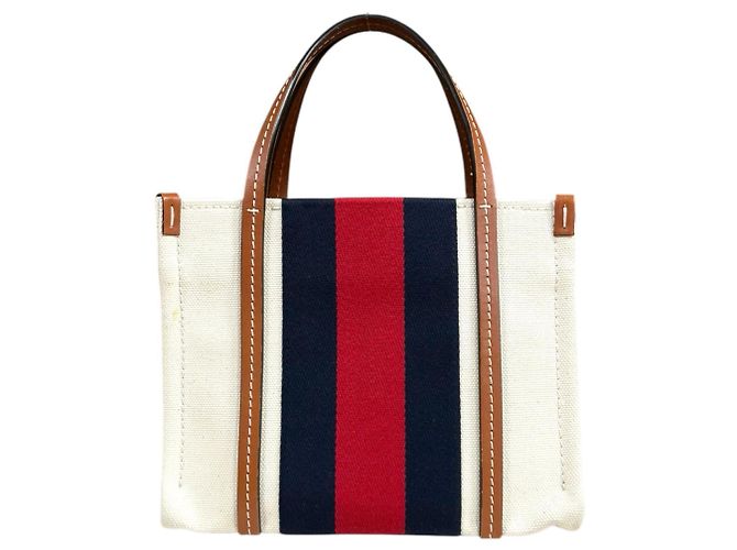 Borsa Tote Mini Interlocking G di Gucci Bianco Rosso Blu navy - vista 3