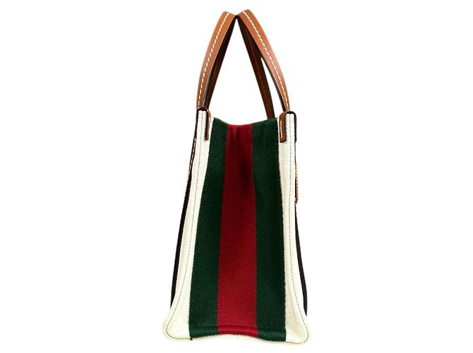 Borsa Tote Mini Interlocking G di Gucci Bianco Rosso Blu navy - vista 4