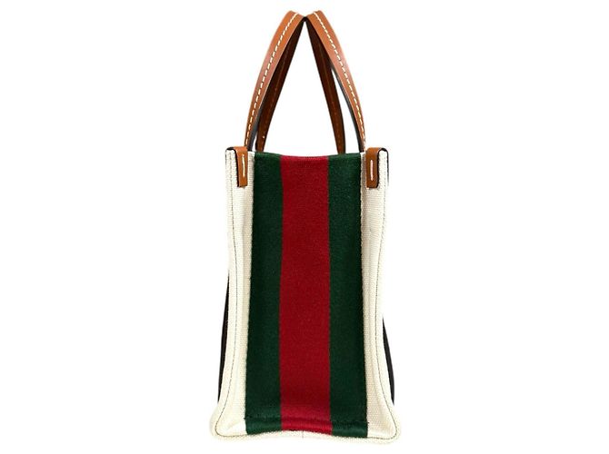 Borsa Tote Mini Interlocking G di Gucci Bianco Rosso Blu navy - vista 5