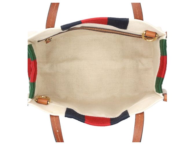 Borsa Tote Mini Interlocking G di Gucci Bianco Rosso Blu navy - vista 7
