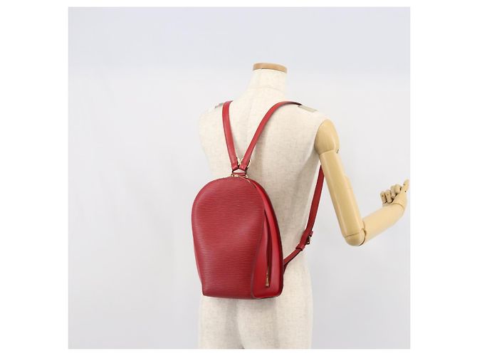LOUIS VUITTON Epi Mabillon Rucksack Kastilisch Rot M52237 LV Auth 166325 - Ansicht 23
