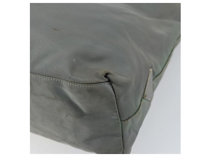 PRADA Borsa a mano in nylon grigio argento Auth 170504 Marrone - vista 16