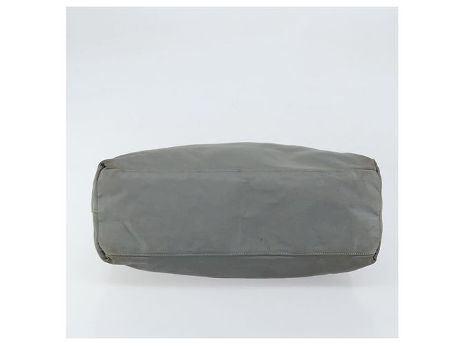 PRADA Borsa a mano in nylon grigio argento Auth 170504 Marrone - vista 5