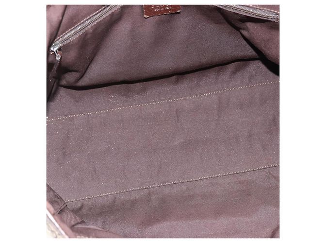 Bolsa Tote Gucci GG Canvas Web Sherry Line Bege Prata Vermelho 145758 Auth bs33193 - vista 10
