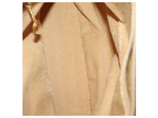 Borsa a mano in pelle scamosciata Gucci Bamboo marrone oro Auth 166728 D'oro - vista 10