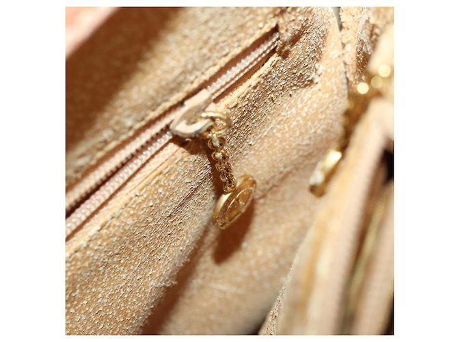 Borsa a mano in pelle scamosciata Gucci Bamboo marrone oro Auth 166728 D'oro - vista 20