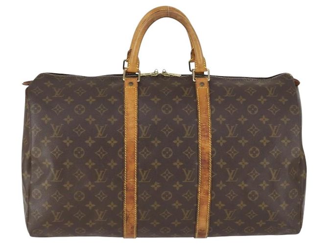LOUIS VUITTON Borsa Boston Monogram Keepall 50 M41426 LV Auth 168137 Monogramma - vista 13