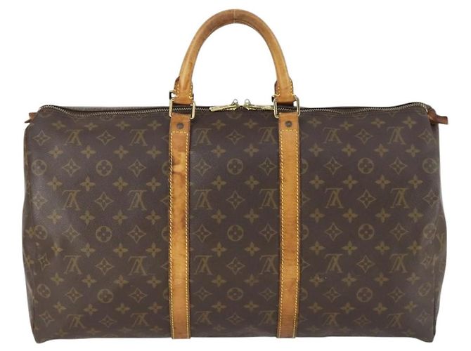 LOUIS VUITTON Borsa Boston Monogram Keepall 50 M41426 LV Auth 168137 Monogramma - vista 2