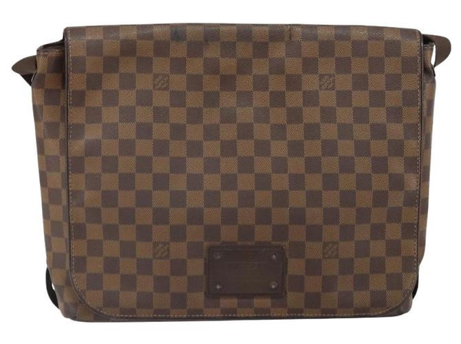 LOUIS VUITTON Borsa a Spalla Brooklyn MM Damier Ebene N51211 LV Auth 166096 - vista 13