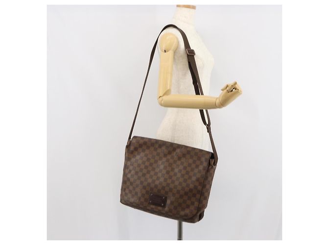 LOUIS VUITTON Borsa a Spalla Brooklyn MM Damier Ebene N51211 LV Auth 166096 - vista 25