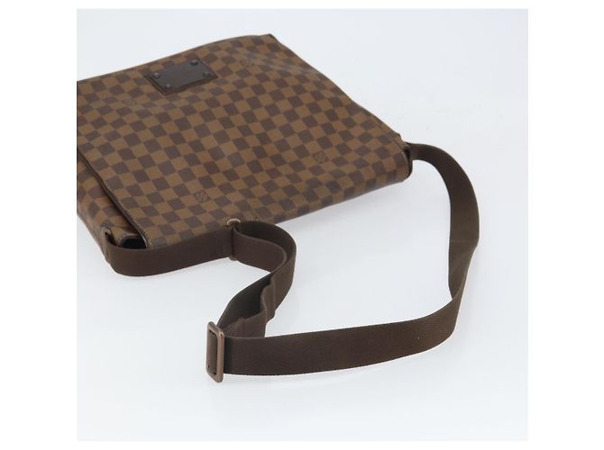 LOUIS VUITTON Borsa a Spalla Brooklyn MM Damier Ebene N51211 LV Auth 166096 - vista 8