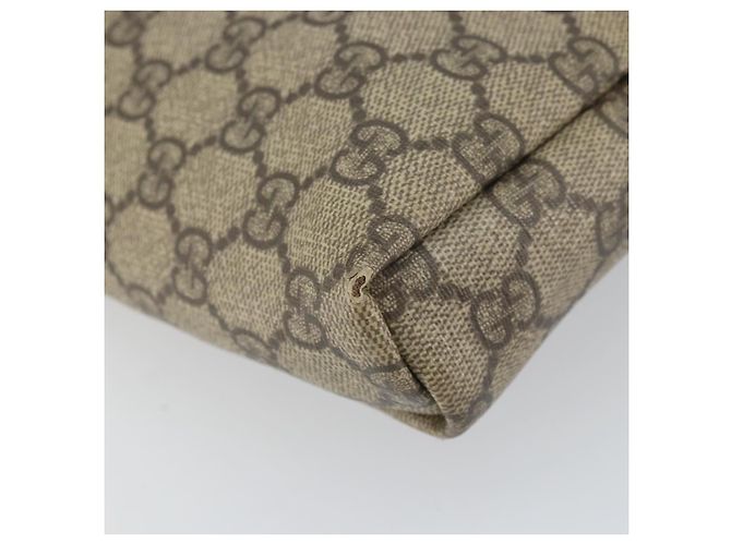 Gucci Borsa a Spalla GG Supreme PVC Beige Oro 223666 Auth 170370 D'oro - vista 14