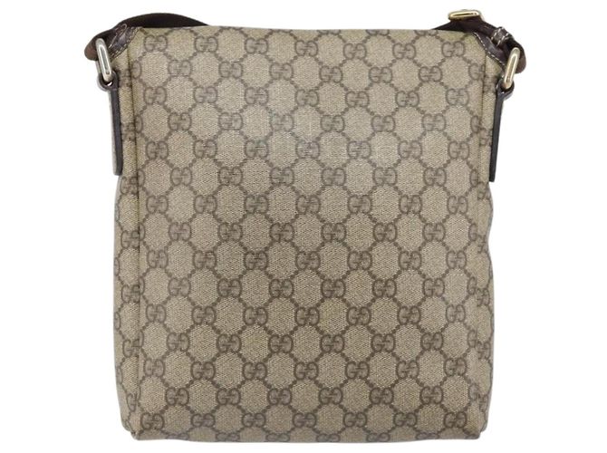 Gucci Borsa a Spalla GG Supreme PVC Beige Oro 223666 Auth 170370 D'oro - vista 2