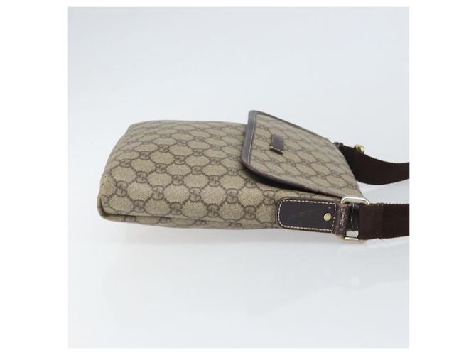 Gucci Borsa a Spalla GG Supreme PVC Beige Oro 223666 Auth 170370 D'oro - vista 3