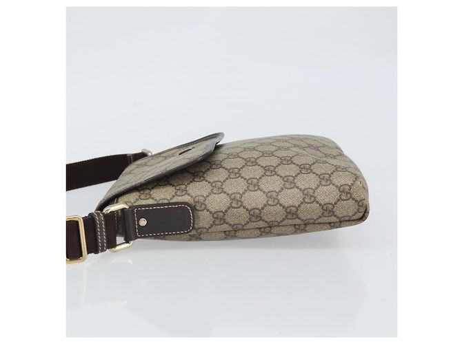 Gucci Borsa a Spalla GG Supreme PVC Beige Oro 223666 Auth 170370 D'oro - vista 4